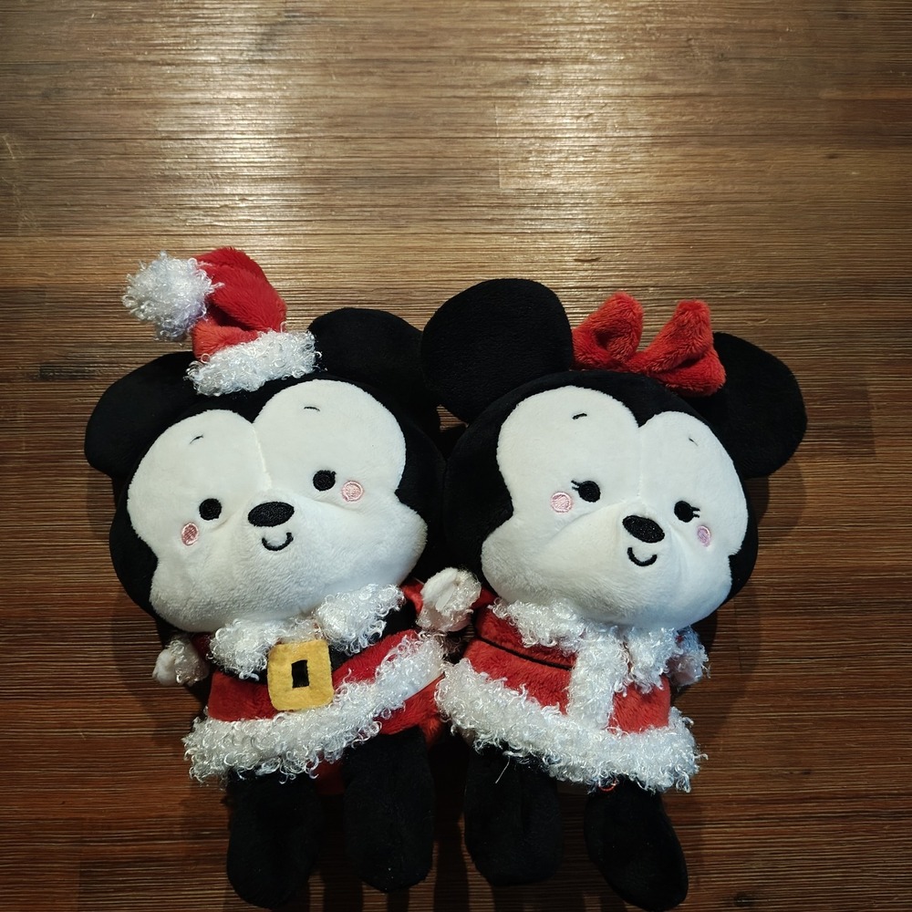 Hallmark Disney Better Together Holiday Mickey & Minnie Santa Claus‎ Plush 2023
